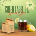 Green and Red Illustration Tea Social Media Graphic